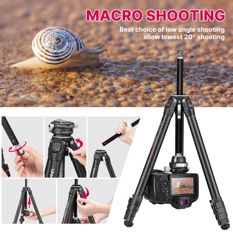 ULANZI ZERO-Y CARBON FIBER LIGHTWEIGHT TRAVEL TRIPOD