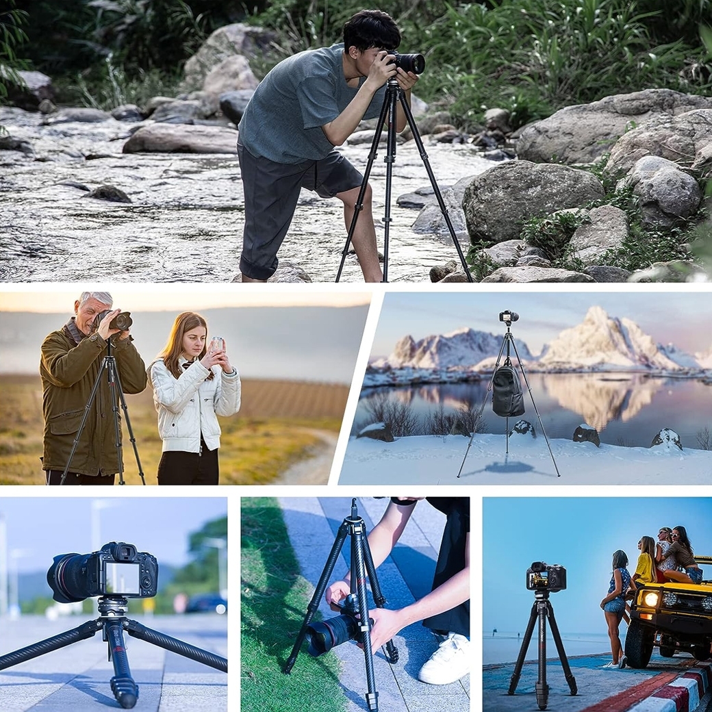 ULANZI ZERO-Y CARBON FIBER LIGHTWEIGHT TRAVEL TRIPOD