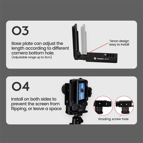 Fotopro L-Bracket QAL-88 เพลทขาตั้งกล้อง