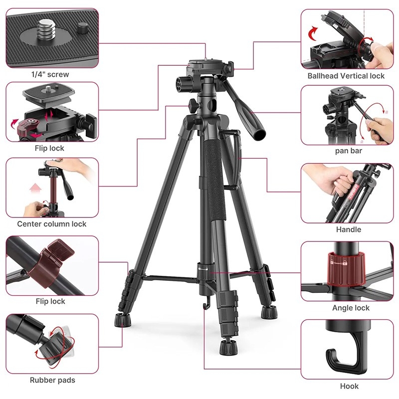 ULANZI EXTENDABLE TRIPOD VT-01 Monopod & Panoramic Tripod