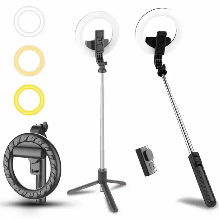 SELFIE STICK TRIPOD V01S WITH RING LIGHT