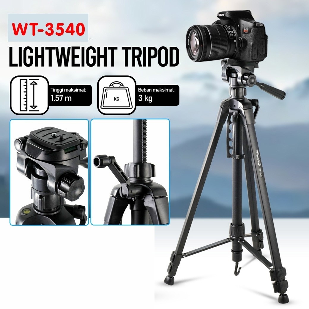 K&F Concept Tripod TM2235 Silver Aluminium ขาตั้งกล้อง