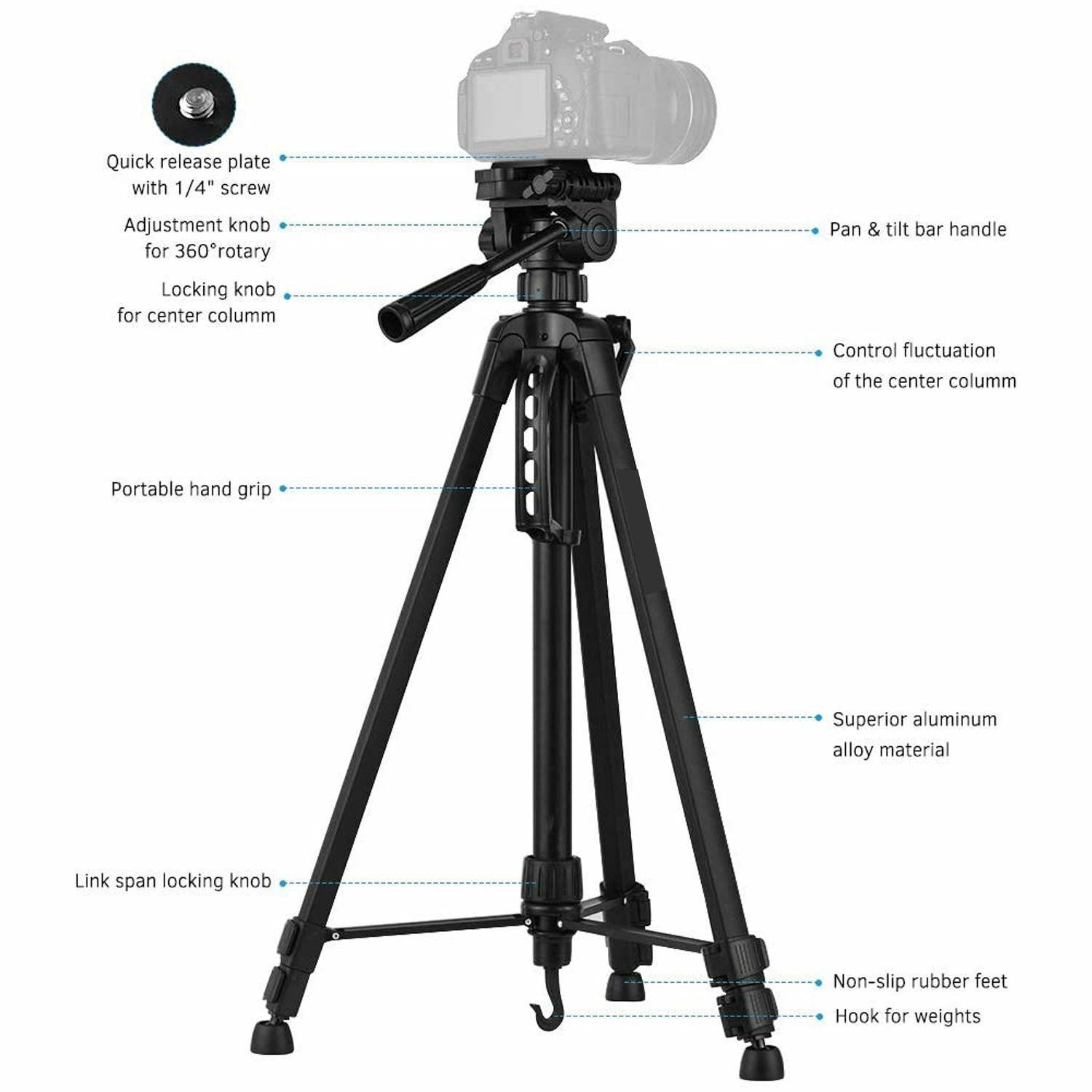 WEIFENG VF-WT-3540 LIGHTWEIGHT CAMERA TRIPOD