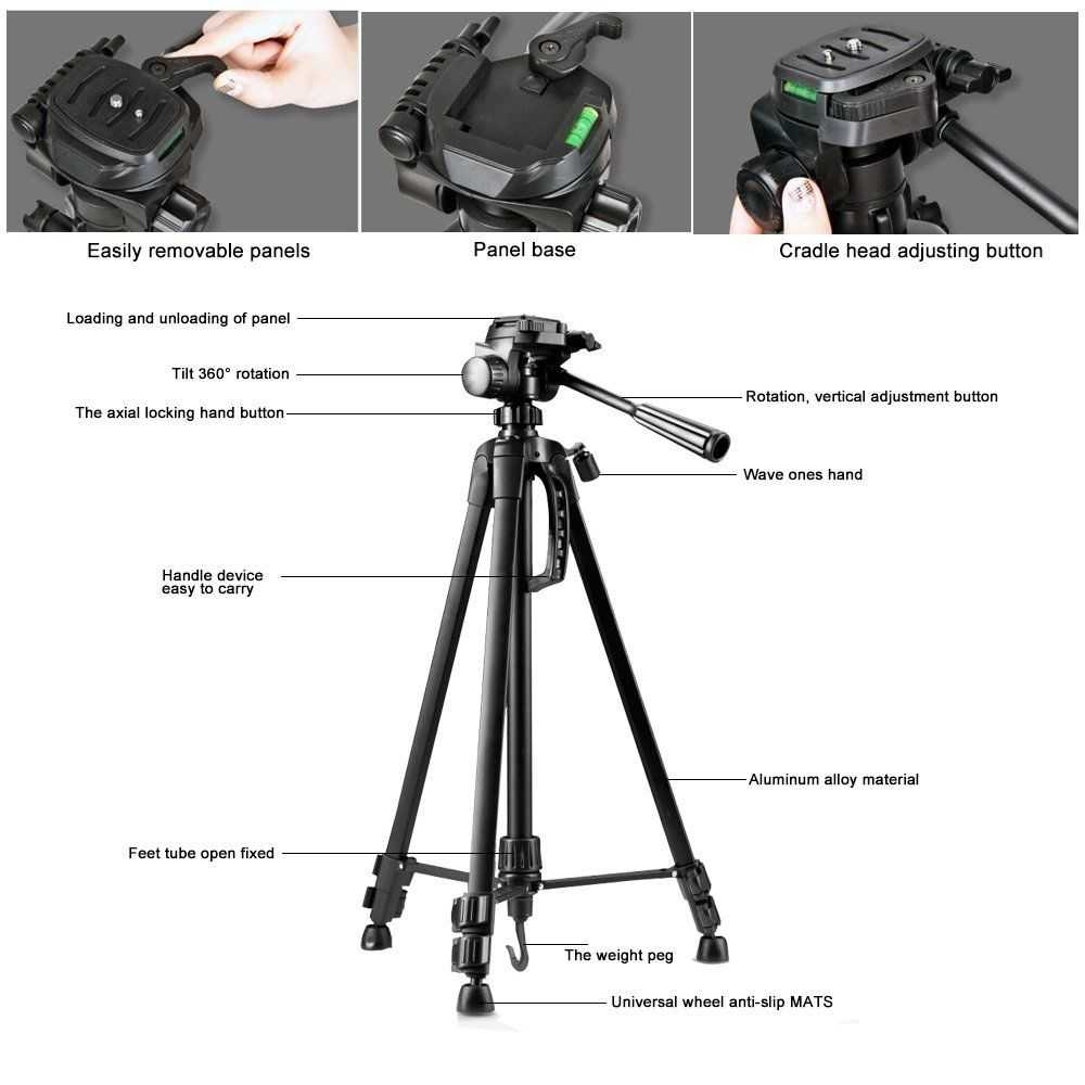 WEIFENG VF-WT-3540 LIGHTWEIGHT CAMERA TRIPOD