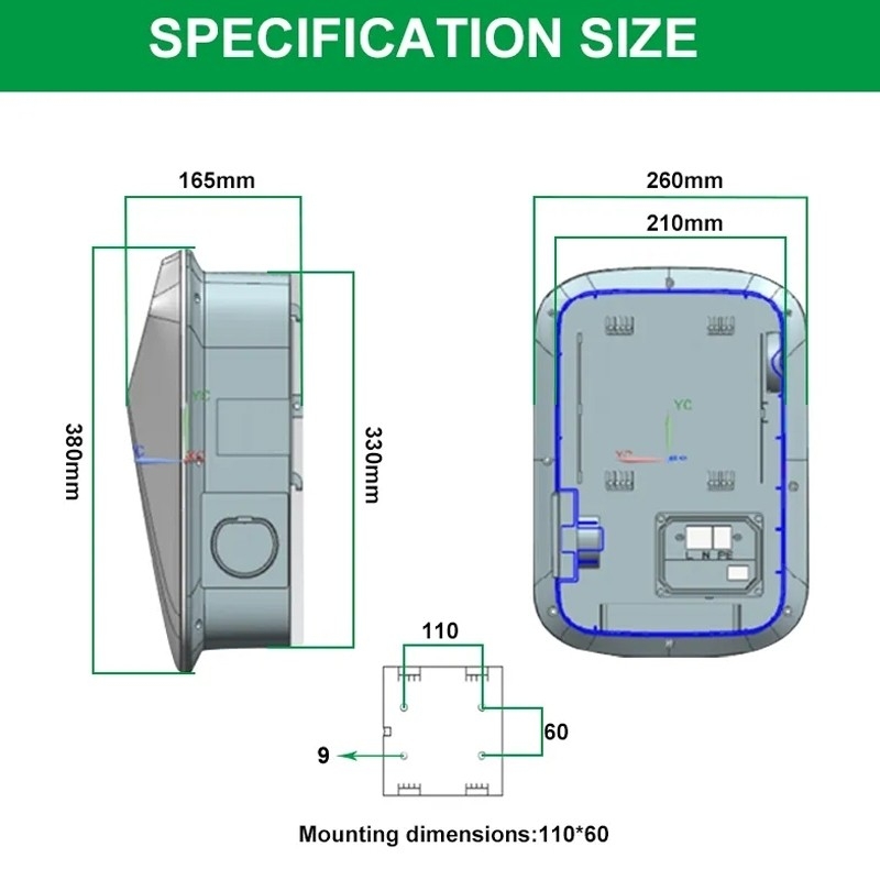 Suntree EV Charger 7KW/32A 4.3 Inch LCD Type 2 Built In Protection Swipe Card With APP Function