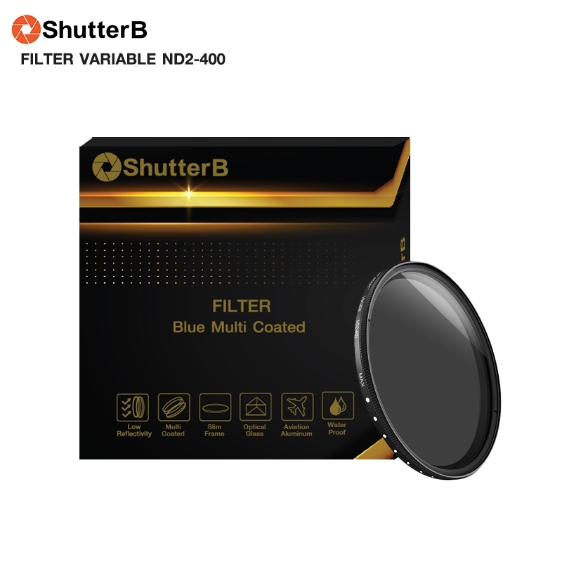 SHUTTER B FILTER MC ND2-400 77MM. BLUE COATING