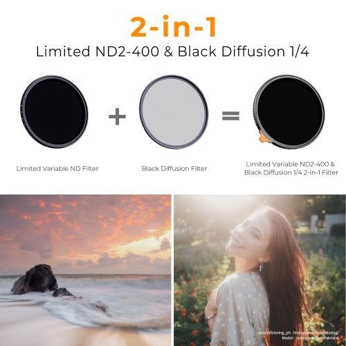 K&F Concept NANO-X Black Diffusion 1/2 Filter 82mm 