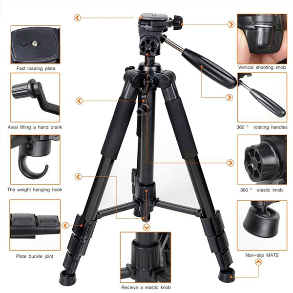 K&F Concept MT-01 mini Tripod Grey Aluminium  ขาตั้งกล้อง