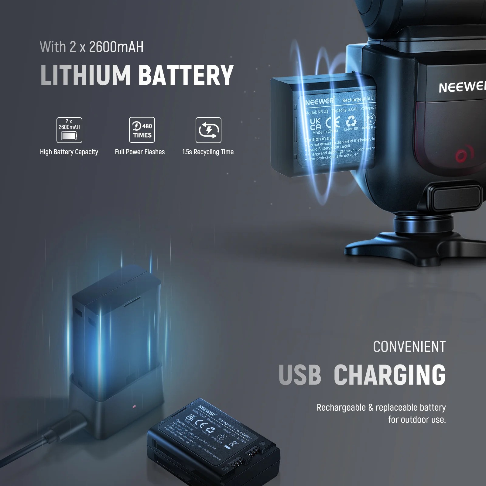 NEEWER Z1 TTL Round Head Flash Speedlite for Canon