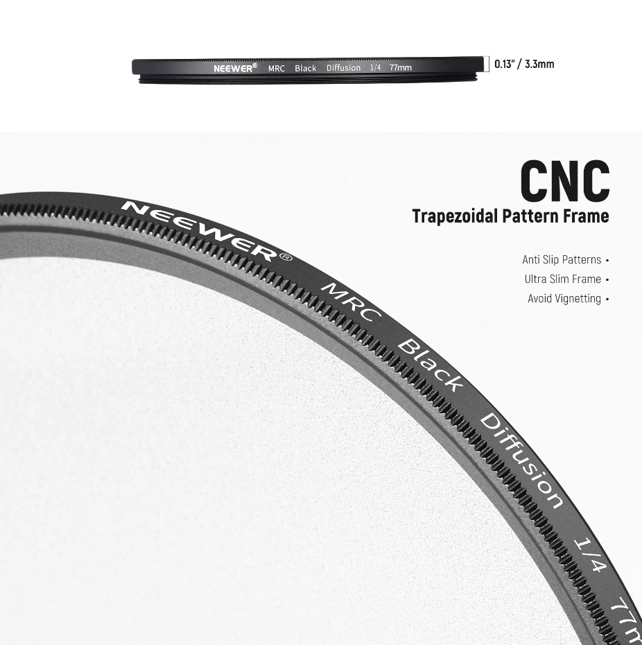 NEEWER BLACK SOFT FILTER 1/4 SPECIAL EFFECTS FILTER 67MM