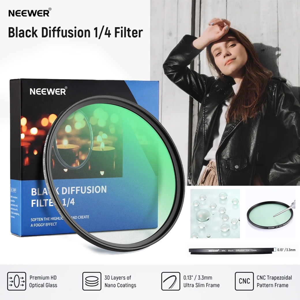 NEEWER BLACK SOFT FILTER 1/4 SPECIAL EFFECTS FILTER 82MM NEEWER BLACK SOFT FILTER 1/4 SPECIAL EFFECTS FILTER 82MM