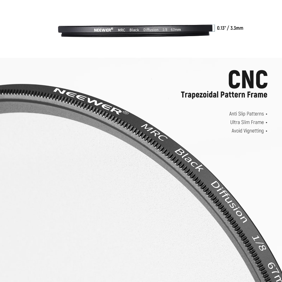 NEEWER BLACK SOFT FILTER 1/8 SPECIAL EFFECTS FILTER 82MM 