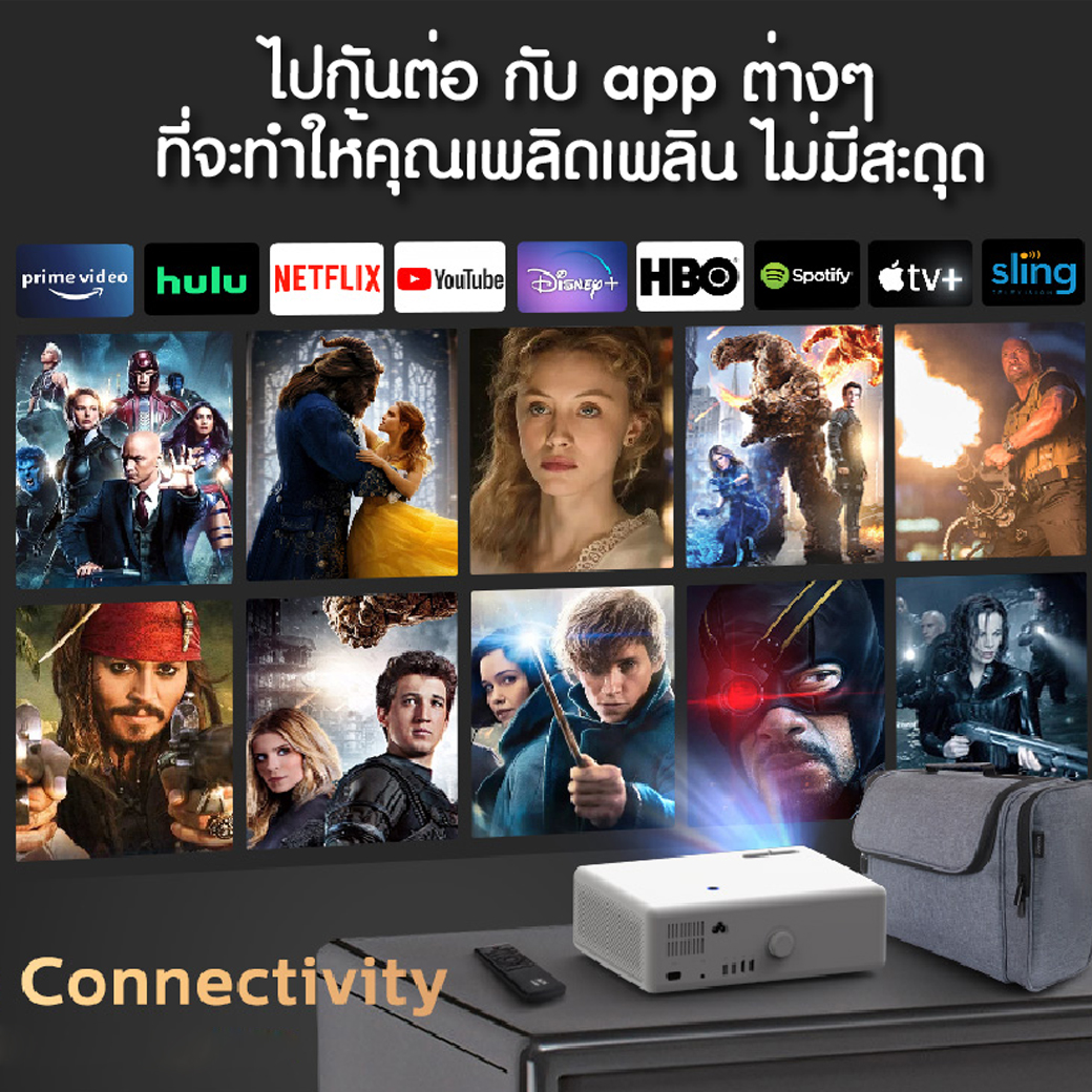 VIVIBRIGHT D5000 Full HD 1080P, (2800 ANSI Lumens) LED Brightness 8,800LUX ANDROID 9.0 VERSION