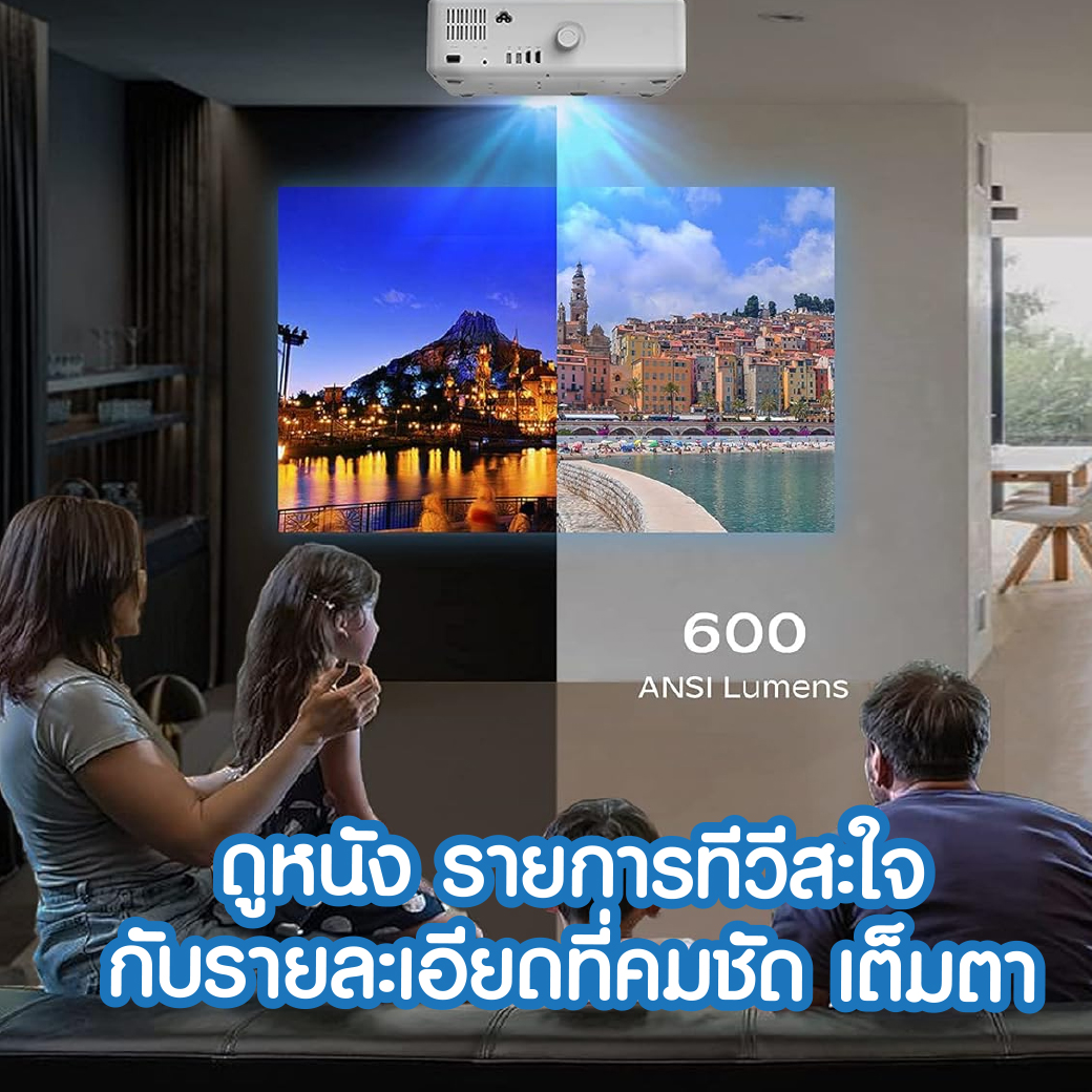 VIVIBRIGHT D5000 Full HD 1080P, (2800 ANSI Lumens) LED Brightness 8,800LUX ANDROID 9.0 VERSION