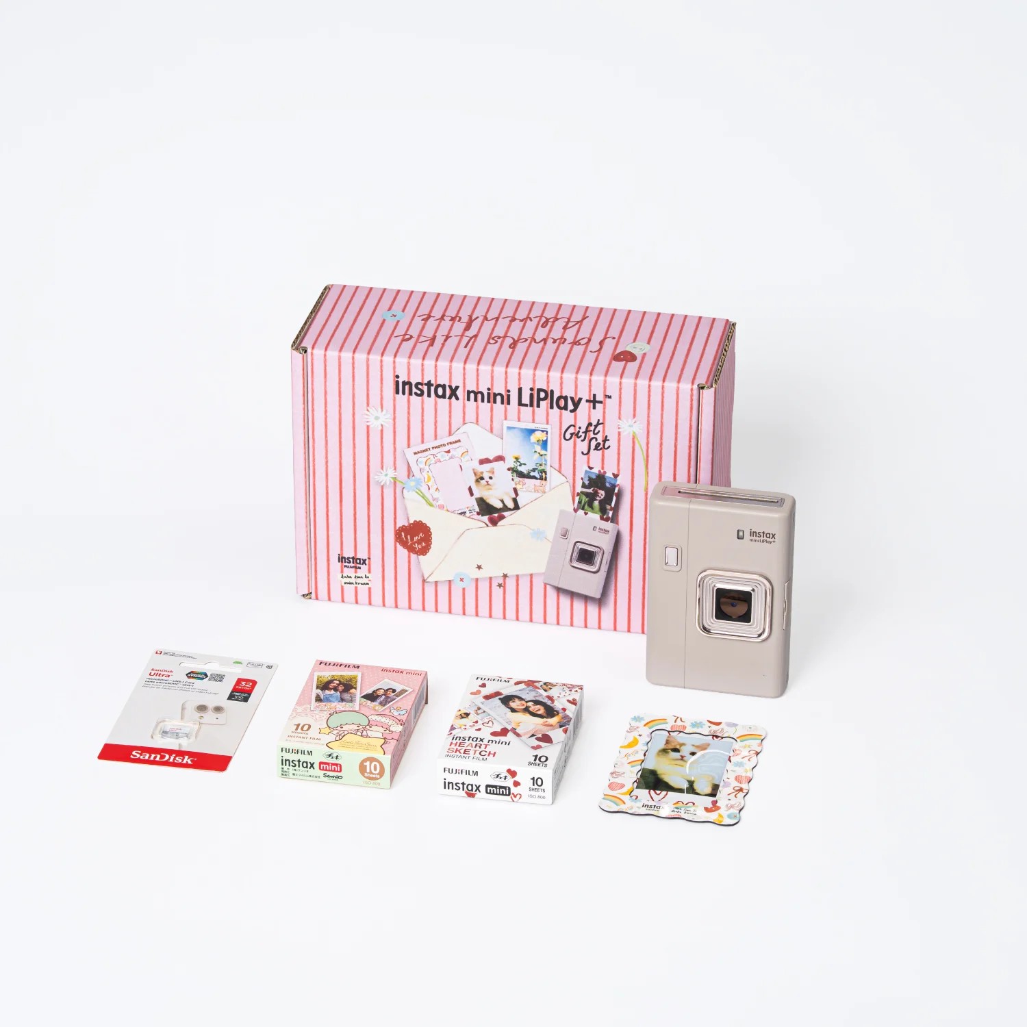 FUJI INSTAX MINI LIPLAY+ Gift Set SAND BEIGE
