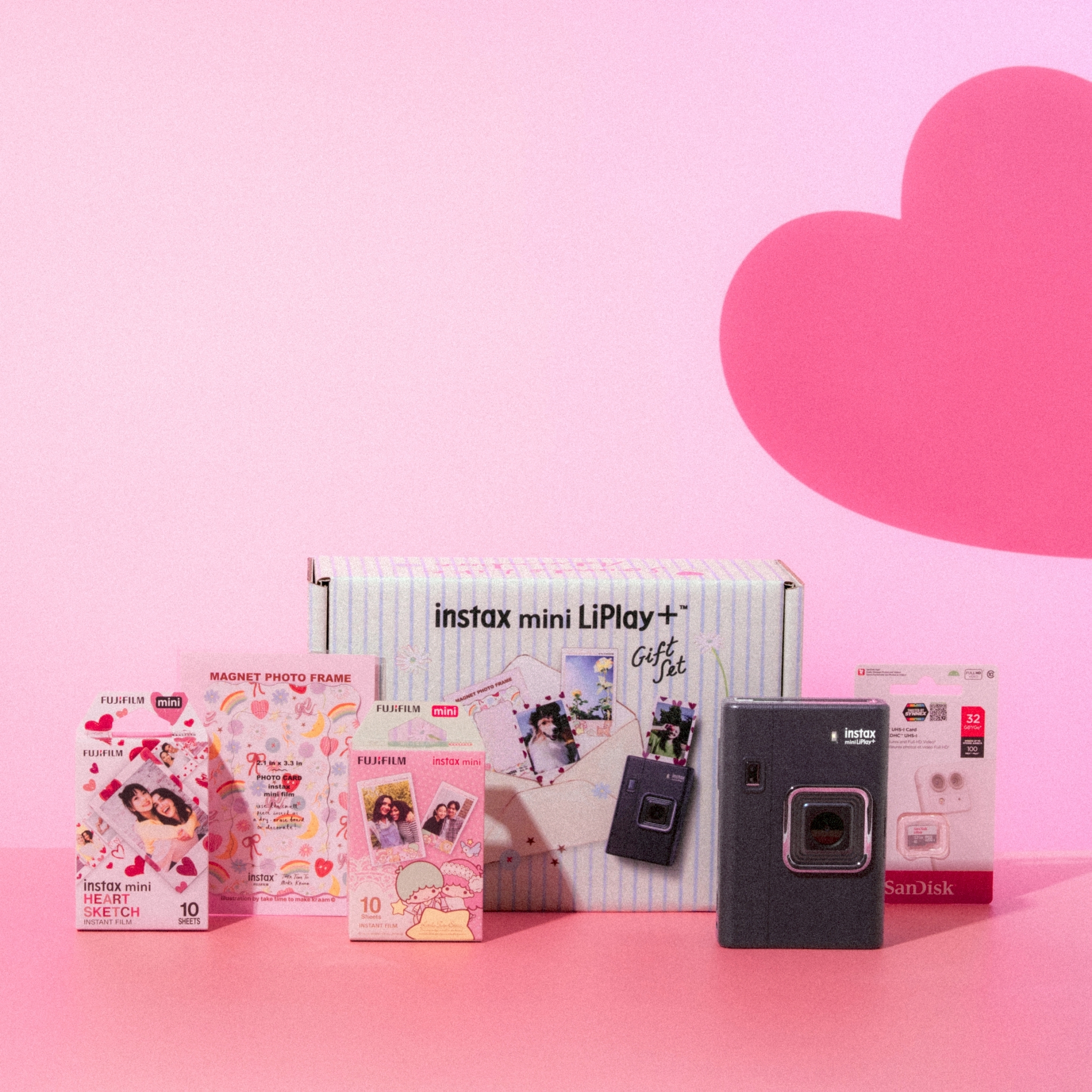 FUJI INSTAX MINI LIPLAY+ Gift Set SAND BEIGE