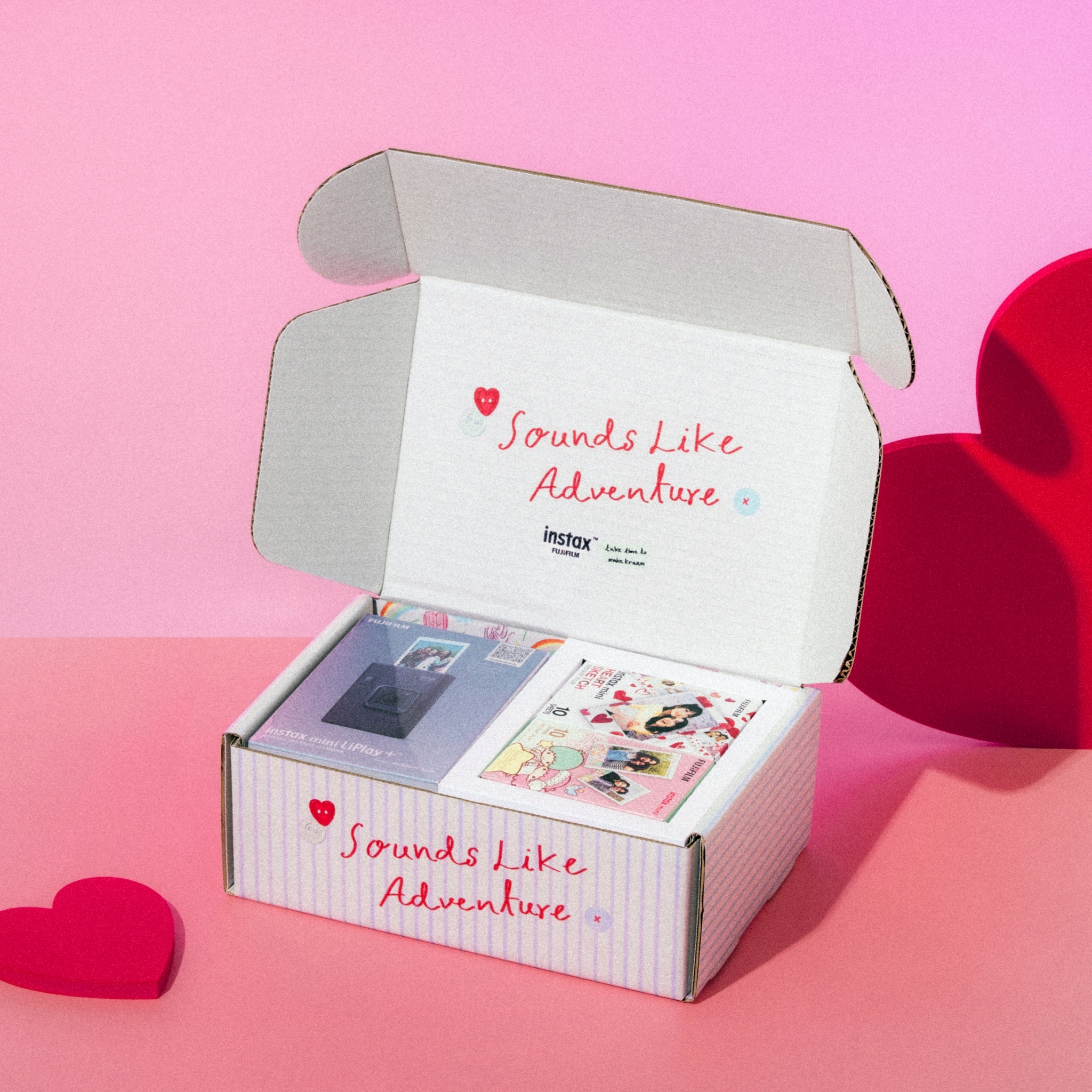 FUJI INSTAX MINI LIPLAY+ Gift Set SAND BEIGE