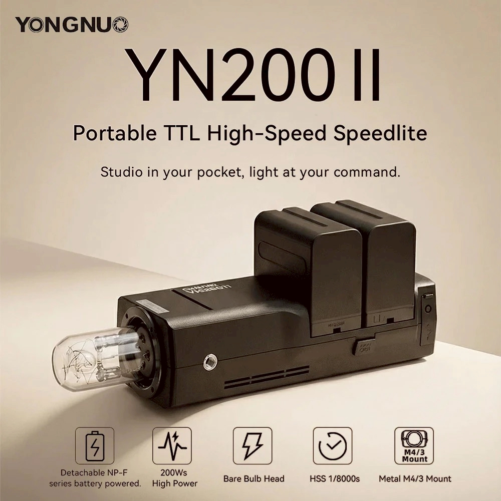 Yongnuo YN200 II Portable TTL High-Speed Speedlite Flash For Canon , Sony