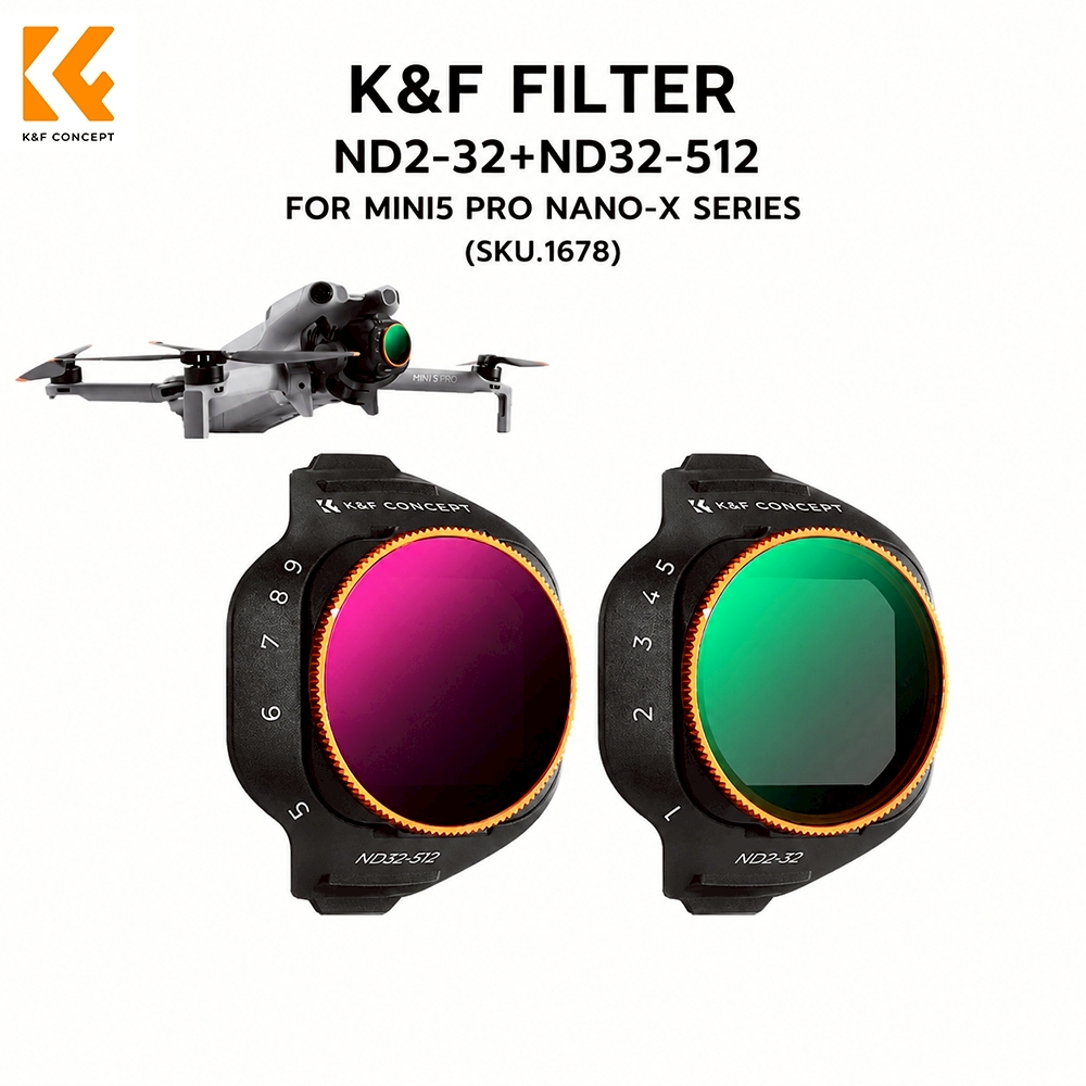 K&F Concept FILTER ND2-32+ND32-512 FOR MINI5 PRO NANO-X SERIES (SKU.1678)