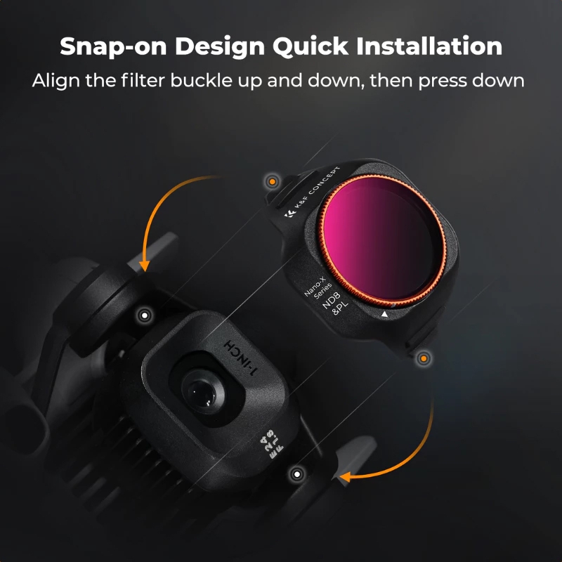 K&F Concept FILTER FOR MINI5 PRO CPL+ND4&PL+ND8&PL+ND16&PL+ND64&P NANO-X SERIES (SKU.1676)