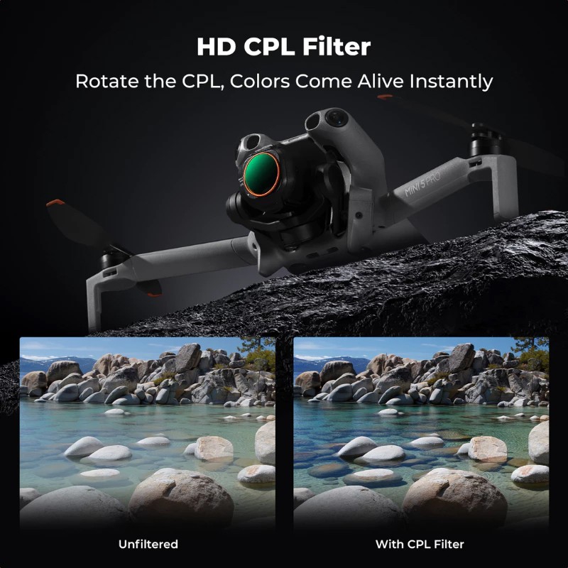 K&F Concept FILTER FOR MINI5 PRO CPL+ND4&PL+ND8&PL+ND16&PL+ND64&P NANO-X SERIES (SKU.1676)