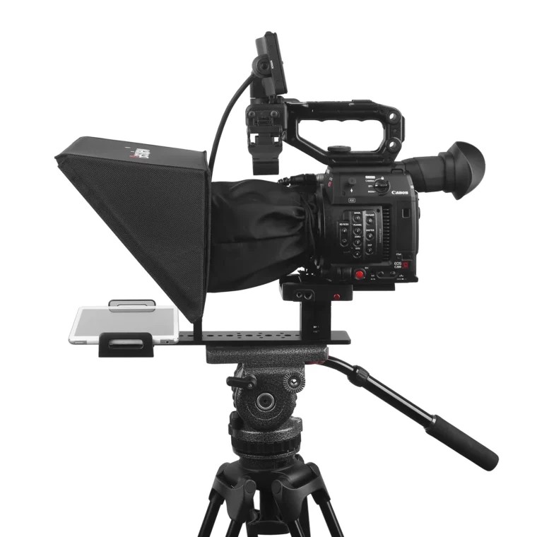 Desview T12 Portable Large Screen Teleprompter DSLR, Mirrorless and Webcam for 12.9” smartphone, tablet Prompting