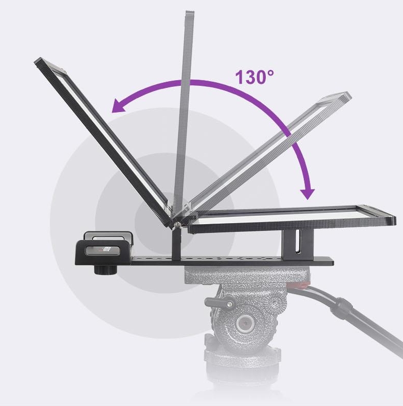 Desview T12 Portable Large Screen Teleprompter DSLR, Mirrorless and Webcam for 12.9” smartphone, tablet Prompting