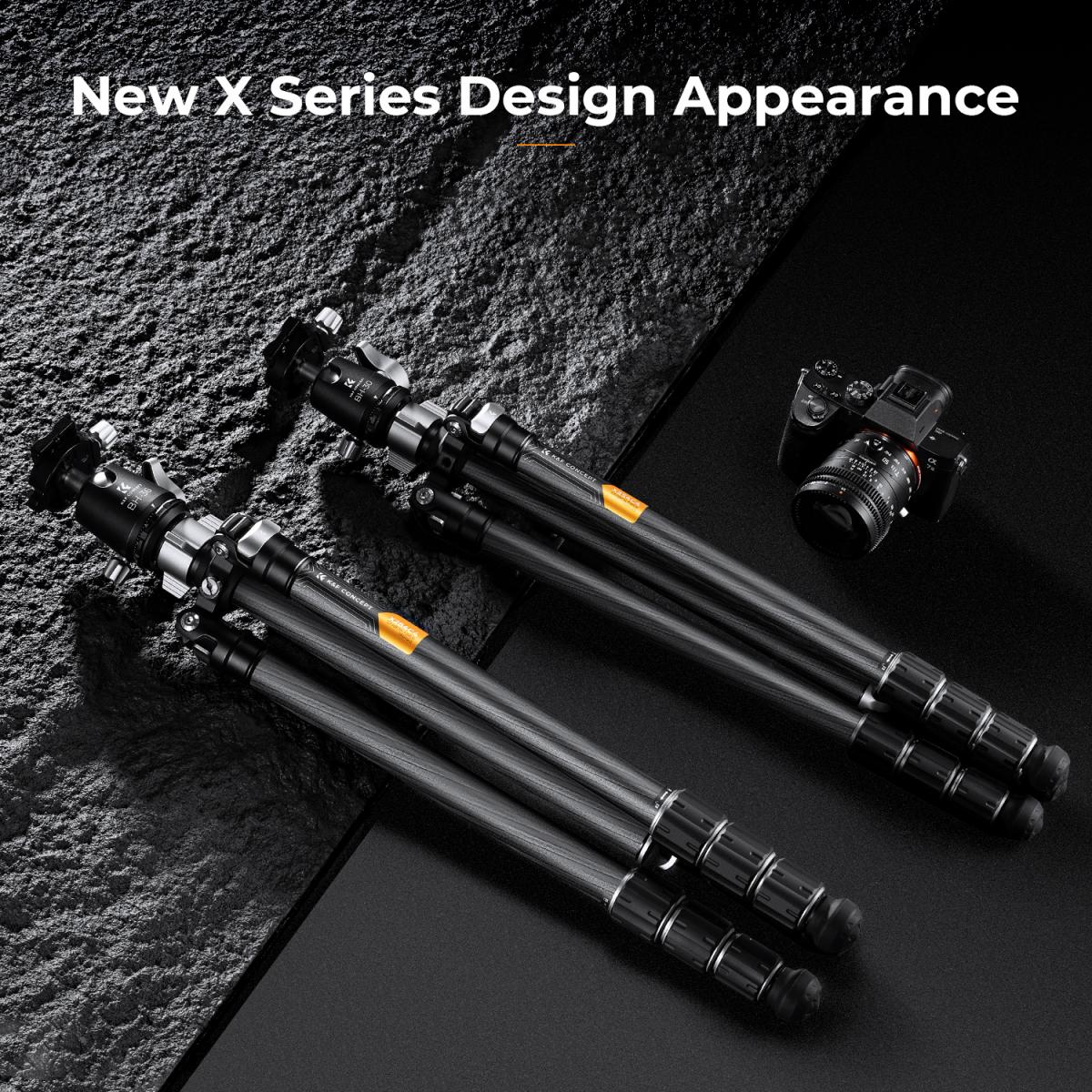 K&F CONCEPT KF09.116 X254C4+BH-30L Carbon Fiber Tripod
