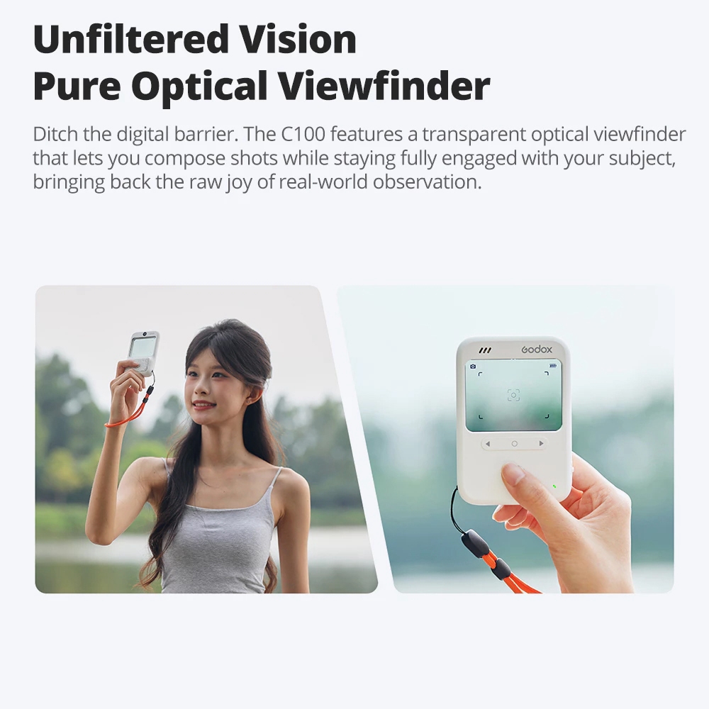 Godox C100 Transparent Viewfinder Camera สไตล์ Cyber-Retro