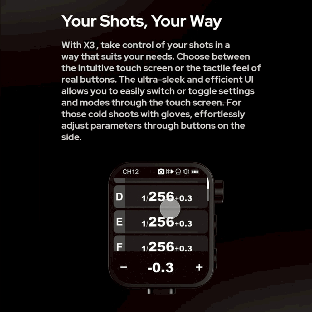 Godox X3 Touch Screen TTL Wireless Flash Trigger 2.4GHz